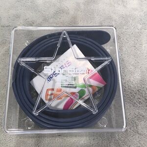 Star Belt by Weather Tech Unisex Navy Blue Belt New
